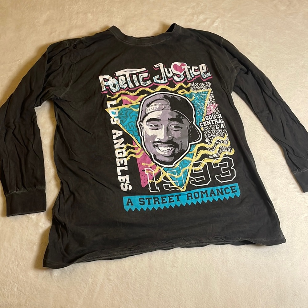 Philco’s Poetic Justice Tu-Pac Shakur Long Sleeve Shirt size Large